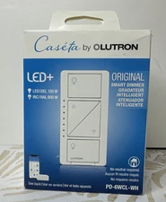 Lutron PD-6WCL-WH Wireless In-Wall Smart Dimmer Switch - White