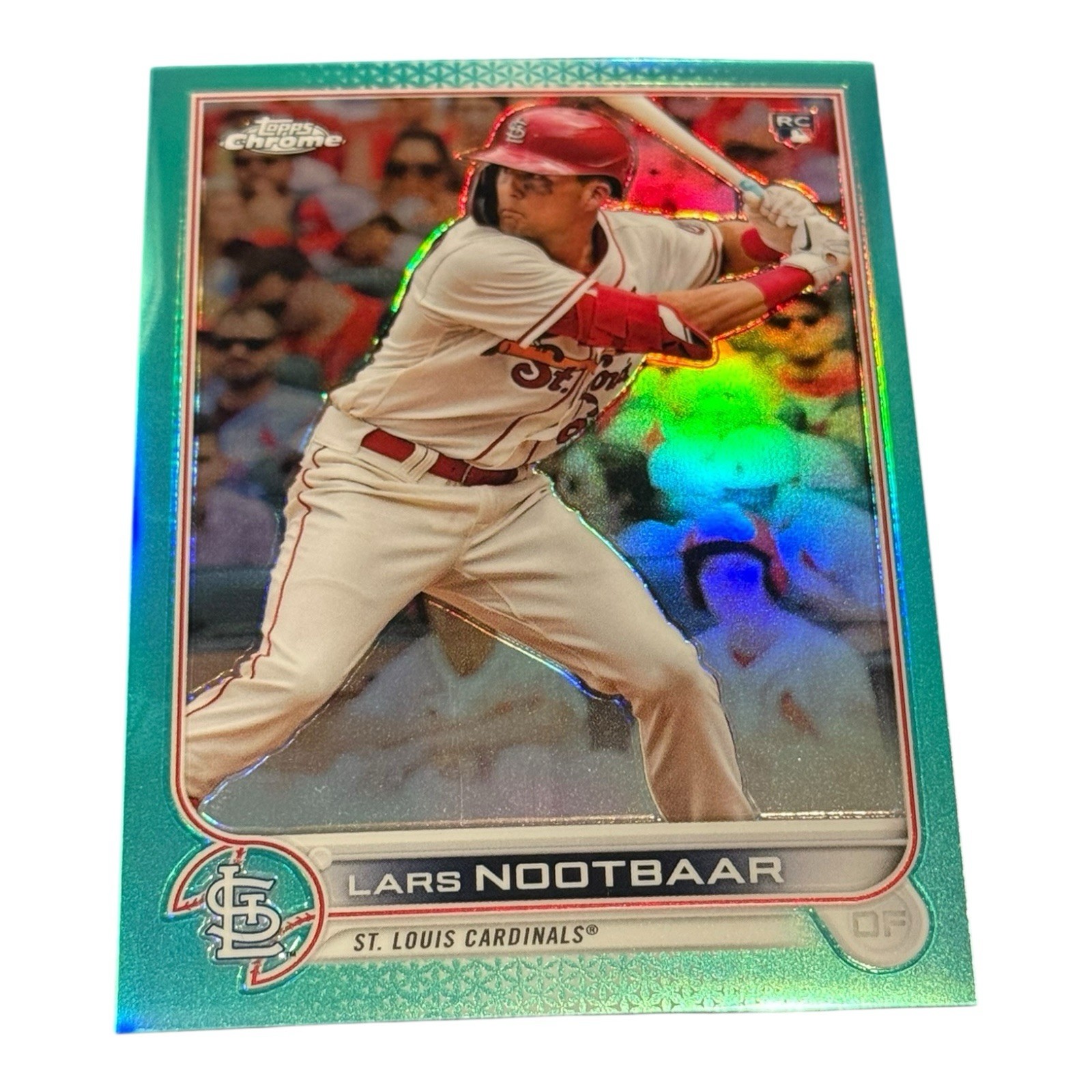 2022 Topps Chrome - Lars Nootbaar #19 Aqua Refractor /199 (RC)