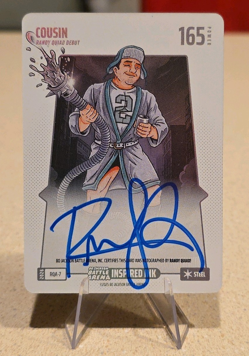 2026 Bo Jackson Battle Arena On Card Auto Cousin Randy Quaid 1st Edition