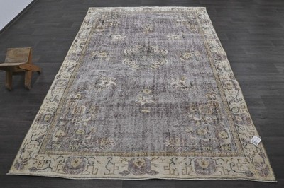 Oushak Türkisch Vintage Teppich 6x9 Kelim Rug Anatolisch Handarbeit Boho Deko...