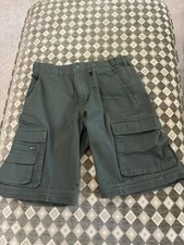 Boy Scouts Pants Youth 14 Green Cargo Convertible Uniform Shorts Cotton