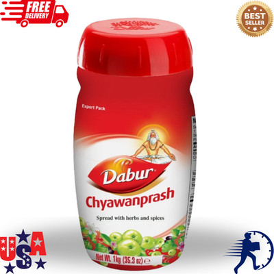 Dabur 1kg / 35.3oz Chyawanprash Ayurvedic Aids Allergy Many Benefits