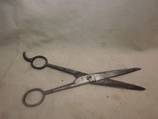 vintage antique hammered metal BOKER barber shears scissors snips scissor