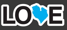 Love Michigan Vinyl Decal Car Truck SUV Laptop Michigan Sticker Blue