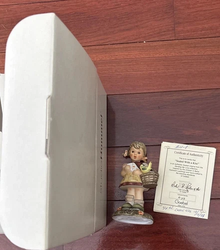 Hummel  Goebel Figurine Sealed With A Kiss Coa Box Bh-8