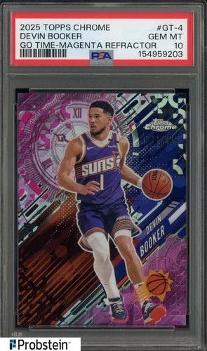 2025 Topps Chrome Devin Booker Refractors Magenta (PSA 10)
