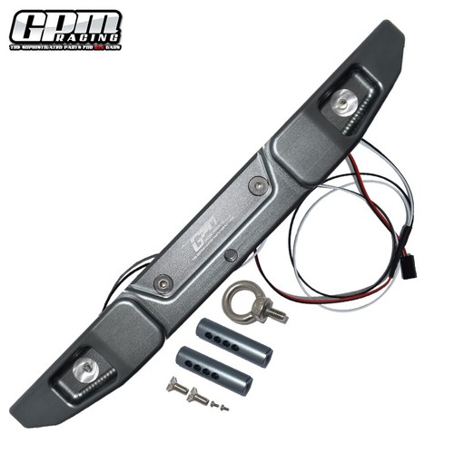 GPM Alu Rear Bumper & Hook & 5mm Led Light For AXIAL 1/6 SCX6 Jeep Trial Honcho - Picture 11 of 12