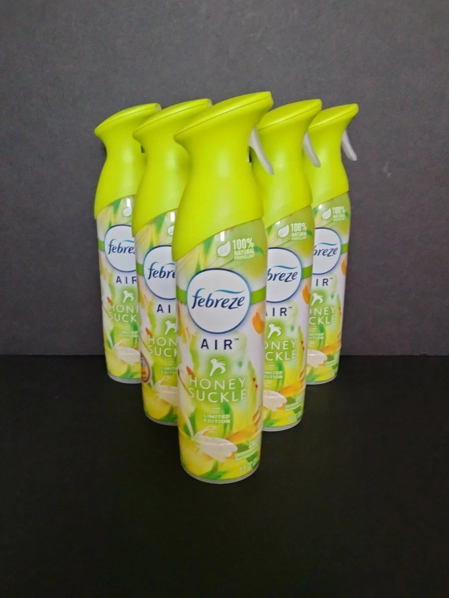 6 Febreze Air Limited Edition HONEYSUCKLE Scent Air Refresher Freshener 8.8 oz