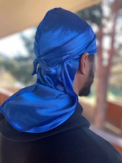 Premium Silky Durag For Men -Durag for 360 Waves- Designer Durag- Long  Straps