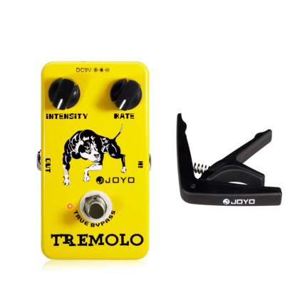 JOYO Tremolo Effects Pedal Guitar Pedal Pure Analog True Bypass + Guitar Capo