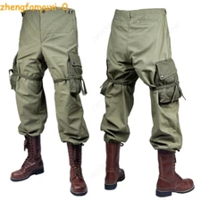 Retro WW2 US M43 Green Pants Military Tactical Outdoor Field Trousers NO SHOES