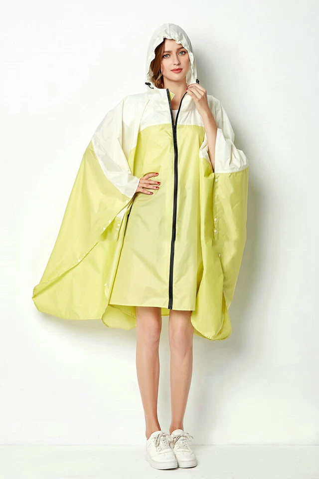 Unisex Raincoat Waterproof Rain Cover Wear Outdoors Hiking Poncho Jacket Cloak - Image 3 of 4