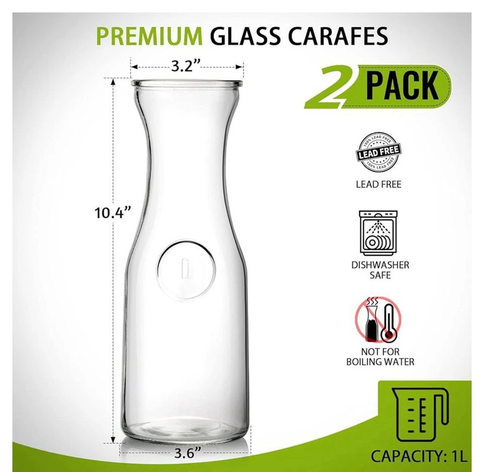 Carafe Pitcher (set  of  two)- new in box   - Image 2 of 4