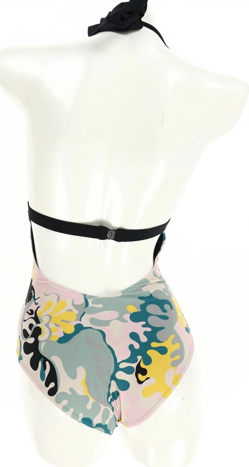 Missoni 242547 Womens Floral V-Neck One Piece Swimwear Multicolor Size 40 - Image 2 of 2