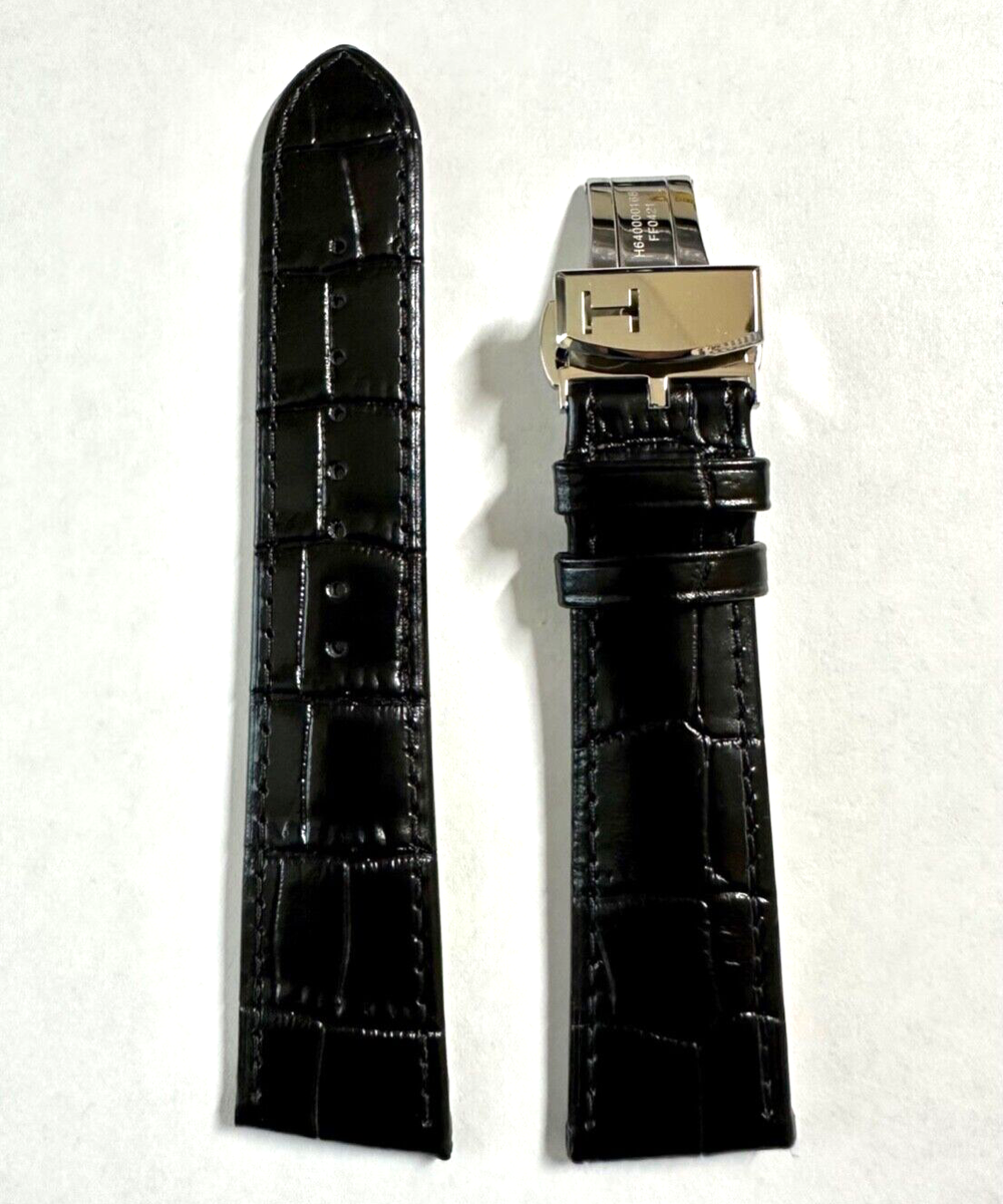 Original Hamilton Ventura H245150 Men's Black Leather 21mm Watch