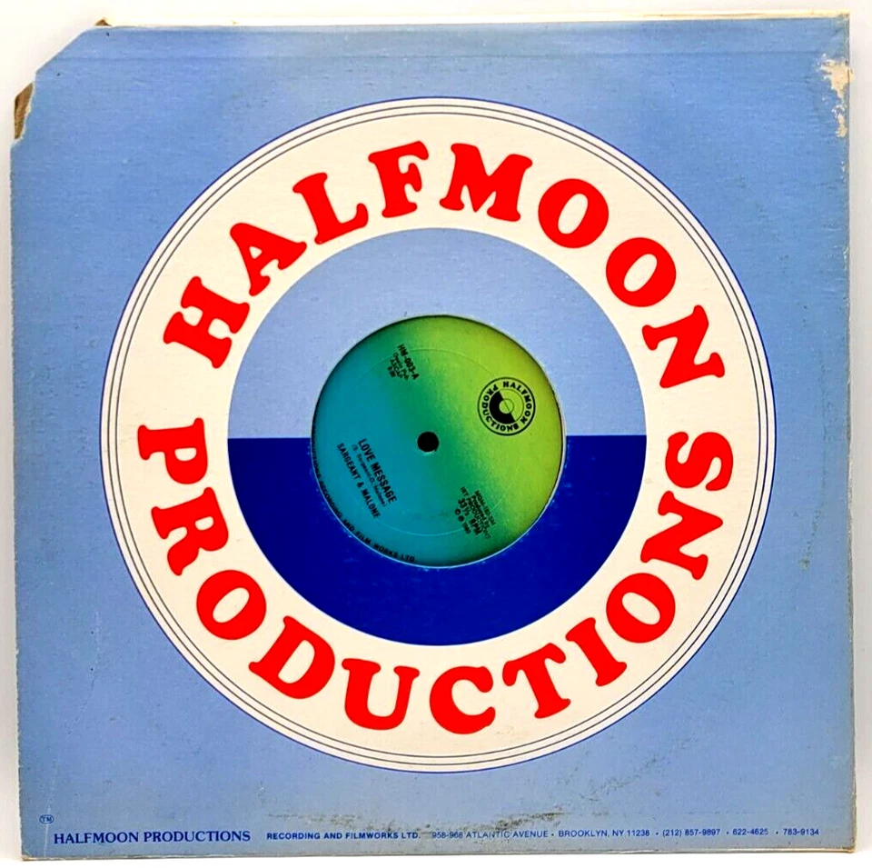 SARGEANT & MALONE - LOVE MESSAGE / I KNOW WHO YOU ARE - SOUL SINGLE HALF MOON Foto 4 de 4