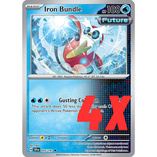 4x Pokémon TCG Iron Bundle 055/191 Surging Sparks Regular Card English 2024 NM