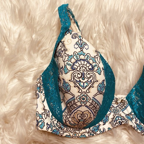 Soma 34D Bra Embraceable Full Coverage Lace Trim Underwire Back Closure Stretch - Picture 3 of 7