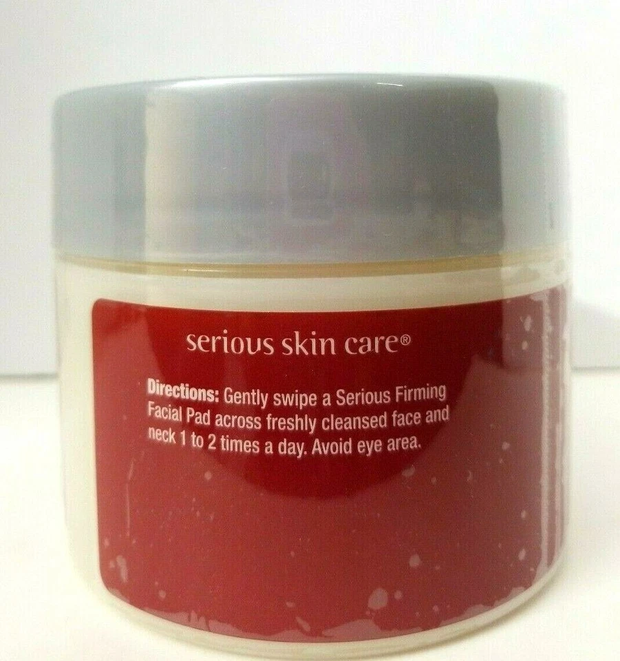 CUIDADO SERIO DE LA PIEL Almohadillas faciales reafirmantes serias reafirmantes pre remojadas 60 almohadillas selladas Foto 3 de 4