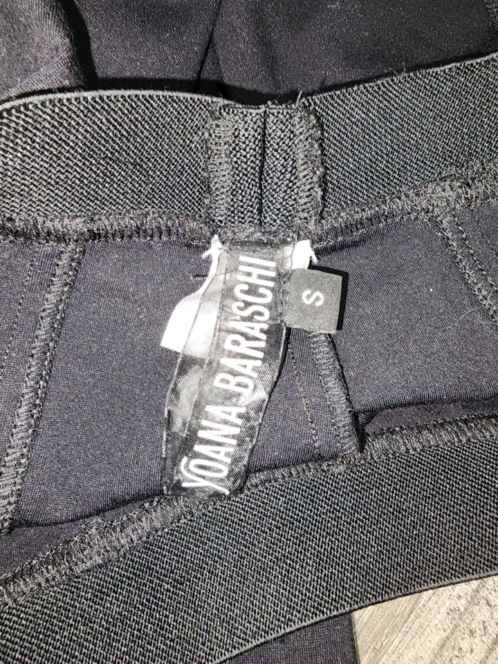 Pantalones Yoana Baraschi negros acampanados de pierna pequeña pierna ancha cintura alta Foto 3 de 4