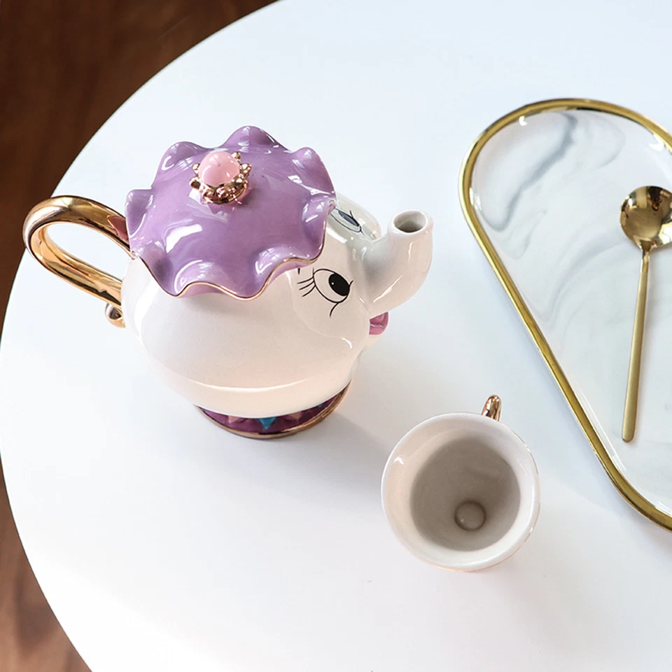 Cue Beauty And The Beast Teapots Mrs Potts Chip Tea Pot Ceramic Tea Cup Set Gift - image 3 of 4