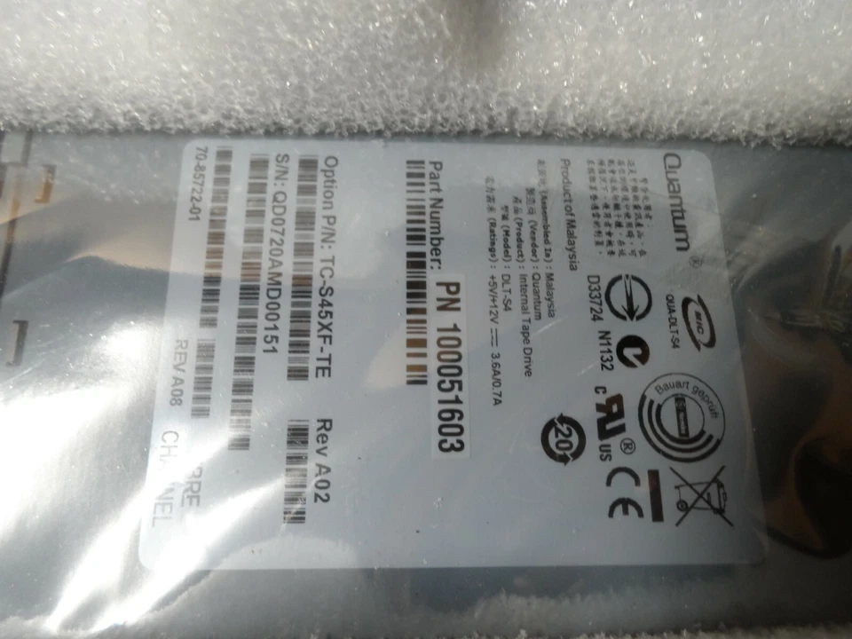 NEW DLT-S4 Fiber Channel loader Bare Drive 70-85722-01 100051603 TC-S45XF-TE - Image 4 of 4