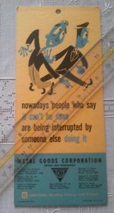 Can Do Motivational Ink Blotter ZIM Metal Goods Corporation Tube-Turn Welding