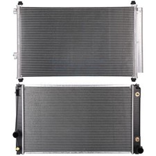 Aluminum Radiator&AC Condenser Cooling Kit For 2006-12 Toyota RAV4 4-Door l4 V6