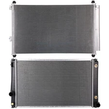 Aluminum Radiator&AC Condenser Cooling Kit For 2006-12 Toyota RAV4 4-Door l4 V6