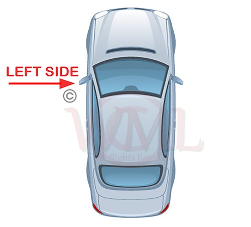 SUZUKI SPLASH 2008->2019 TÜR-/FLÜGELSPIEGELGLAS, BEHEIZT MIT BODENPLATTE LINKS - Bild 4 von 4