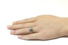 GIA 14k white gold 1.34ct marquise diamond engagement wedding band ring 8.1g — photo 8