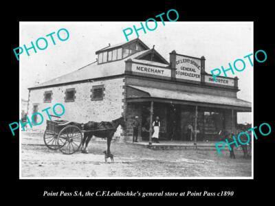 OLD LARGE HISTORIC PHOTO OF POINT PASS SOUTH AUSTRALIA THE GENERAL STORE c1890