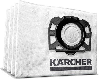Karcher Filter Fleece Bags 4 Pack, Compatible with Karcher Wet Dry Vacuum Cleane