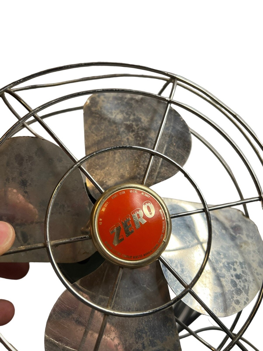 Vintage ZERO Electric Fan McGraw Edison Model 1250R Blue 9