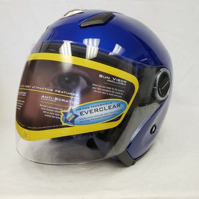 Scorpion EXO-200 3/4 Open Face Helmet Solid Gloss Blue XSmall *Free Carry  Bag* | eBay