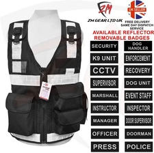 Hi Viz Tactical Dog Handler Vest Security Tac Enforcement CCTV UK Free Delivery