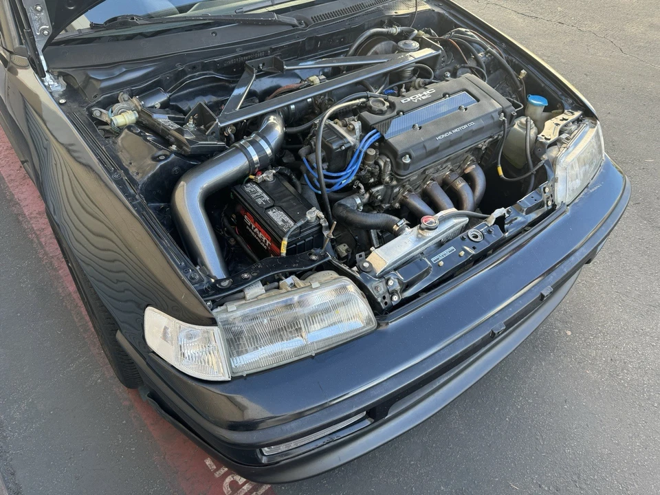 NRG 3pt FRONT STRUT BAR BRACE For HONDA CIVIC HATCH (EF9) / CR-X (EF8) 1988-1991 - Image 2 of 4