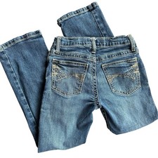 Wrangler 20X Boys Girls Jeans Sz 8 Regular Adjustable Waist Cowboy Western