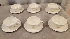 (6) Vintage Franciscan Ware Coronado Swirl Cups & Saucers 