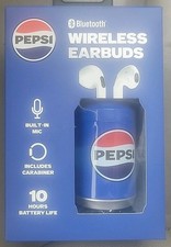 Pepsi Bluetooth True Wireless EarBuds Charging Case Carabiner Included NIP