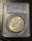 1896 $1 Morgan Silver Dollar PCGS MS62 ~ Brilliant Uncirculated ~ Cert 58403674