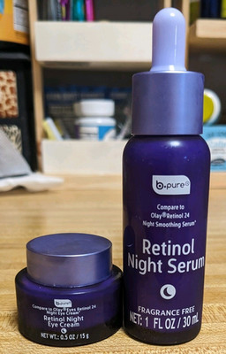 B.Pure Retinol Fragrance-Free Night Serum 1 fl oz + Retinol Eye Cream 0.5 oz