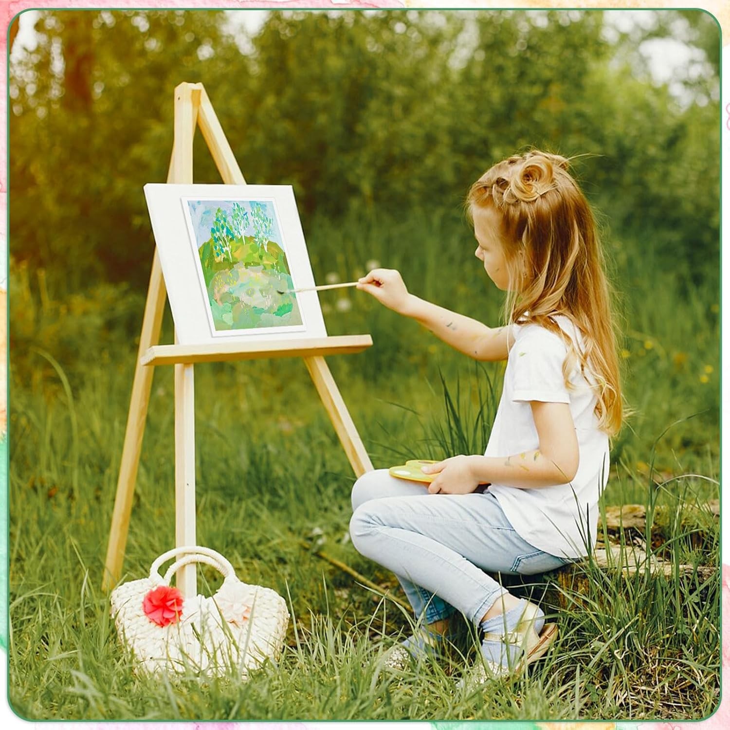 120 Sheets Watercolor Paper Bulk, 140 lb/300 GSM Cold 7 x 10 Inch, White 