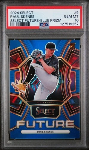 2024 Panini Select Select Future Blue Prizm Paul Skenes #5 /49 PSA 10