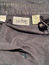 Vintage LL Bean Chamois Flannel Shirt Men XL Dark Green 17.5 1611 Made In USA