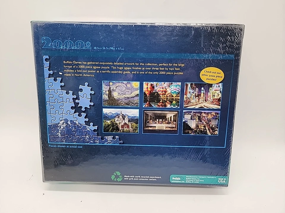 Hot Air BALLOONS IN FLIGHT 2000 Piece Jigsaw PUZZLE Buffalo Games 38" X 26" NEW - Image 2 of 4