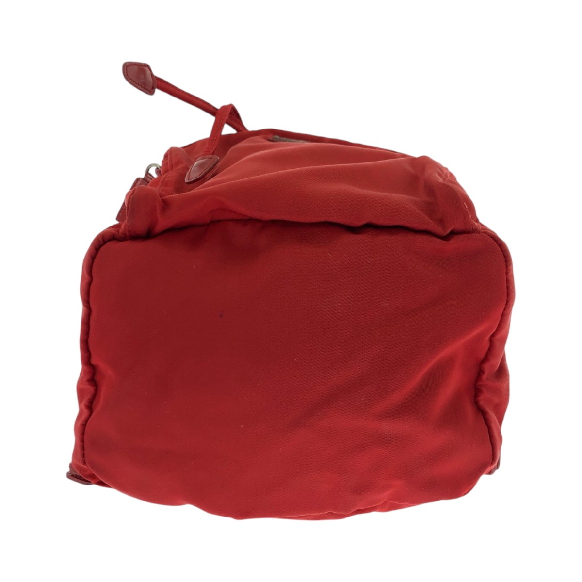 Prada Tessuto Nylon Triangular Plate Rucksack Red… - image 10