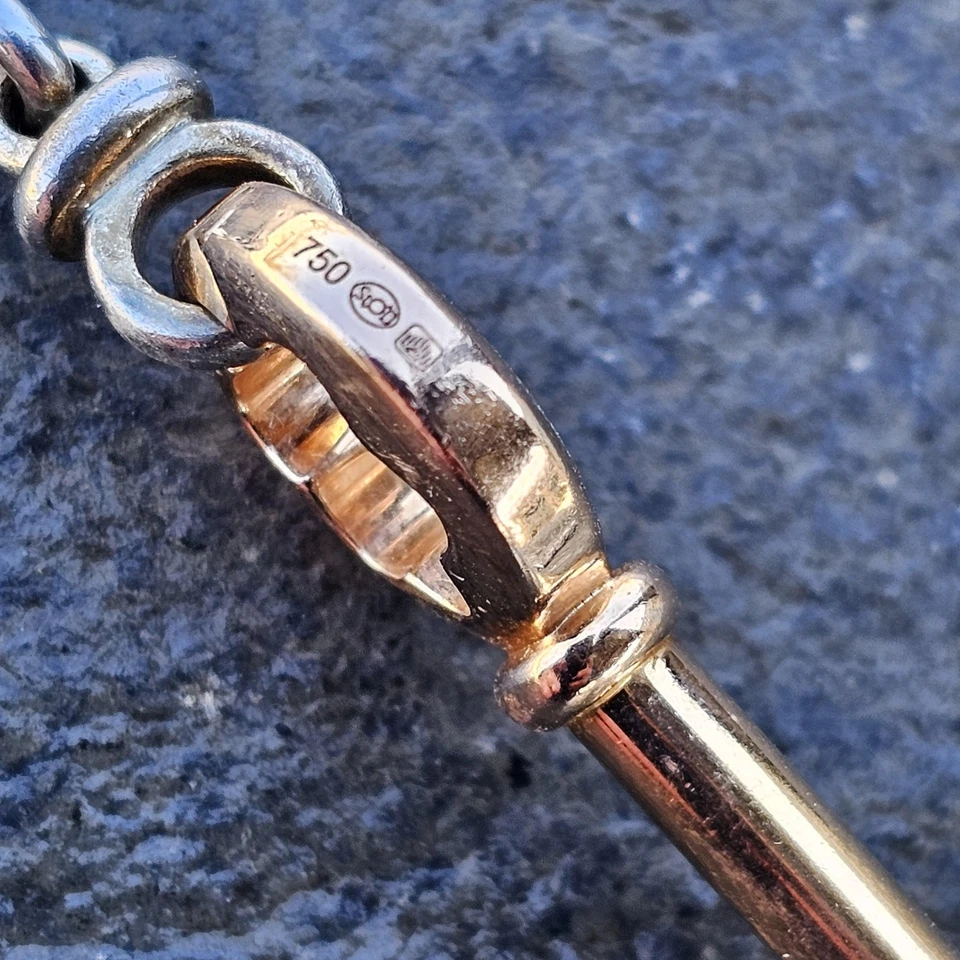 Montblanc Limited Edition Charm Bracelet 18k Gold Key Diamond Sterling Silver - Image 4 of 4