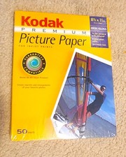 Kodak Premium Picture Paper for InkJet Printers 8.5" x 11" High Gloss 50 Sheets