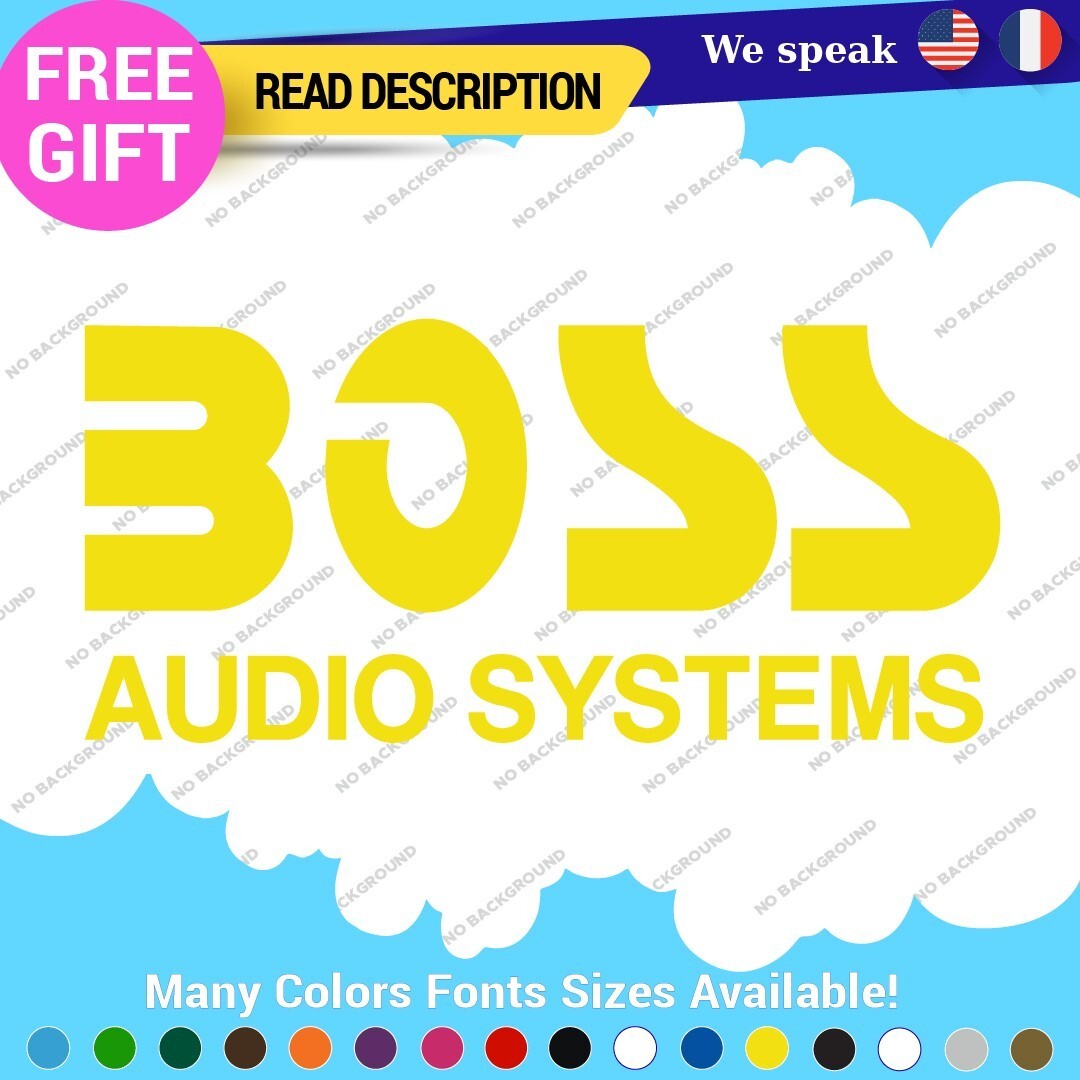 Fits Boss Audio Systems Decals Stickers Stereo Vinyl Amplifier Speaker Equalizer